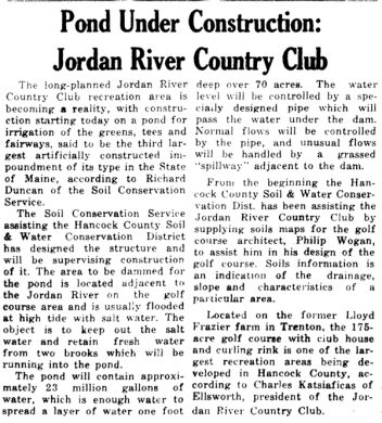 Article: Bar Harbor Times, Nov. 1964