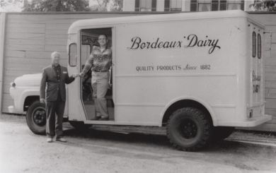 John Fernald with Bordeaux Dairy new truck