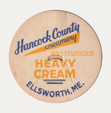 Hancock County Creamery bottle cap (cream)