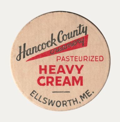 Hancock County Creamery bottle cap (cream)