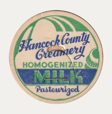 Hancock County Creamery bottle cap (milk)