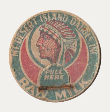 Mt. Desert Island Dairies bottle cap (raw milk)