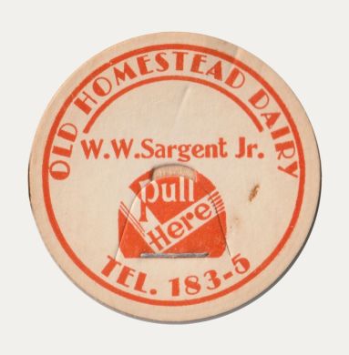 Old Homestead Dairy bottle cap