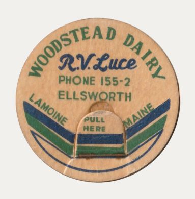 Woodstead Dairy - R. V. Luce bottle cap