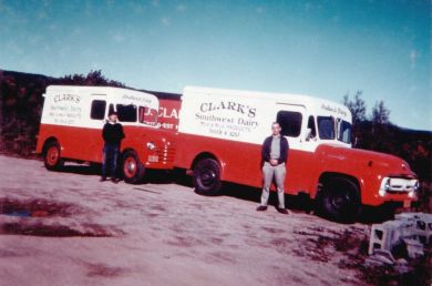 Clark's Southwest Dairy delivery trucks