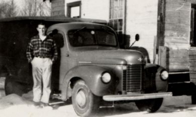 Jack Clark milk truck 1946