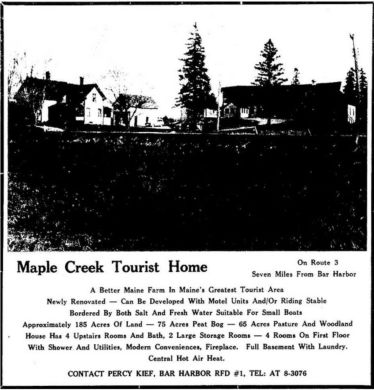 Advertisement - Maple Creek Tourist Home