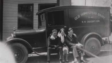 Old Homestead Dairy milk delivery wagon