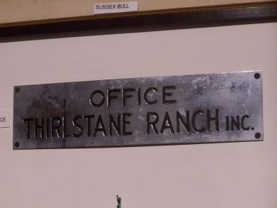 Thirstlane Ranch sign at the Bar Harbor Historical Society